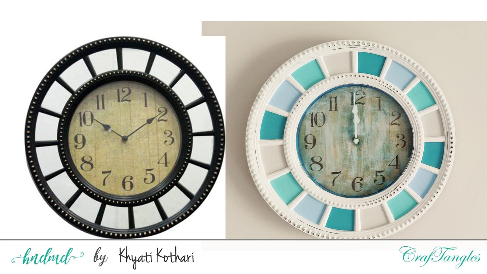 Altered Clock using CrafTangles products with Video Tutorial 3