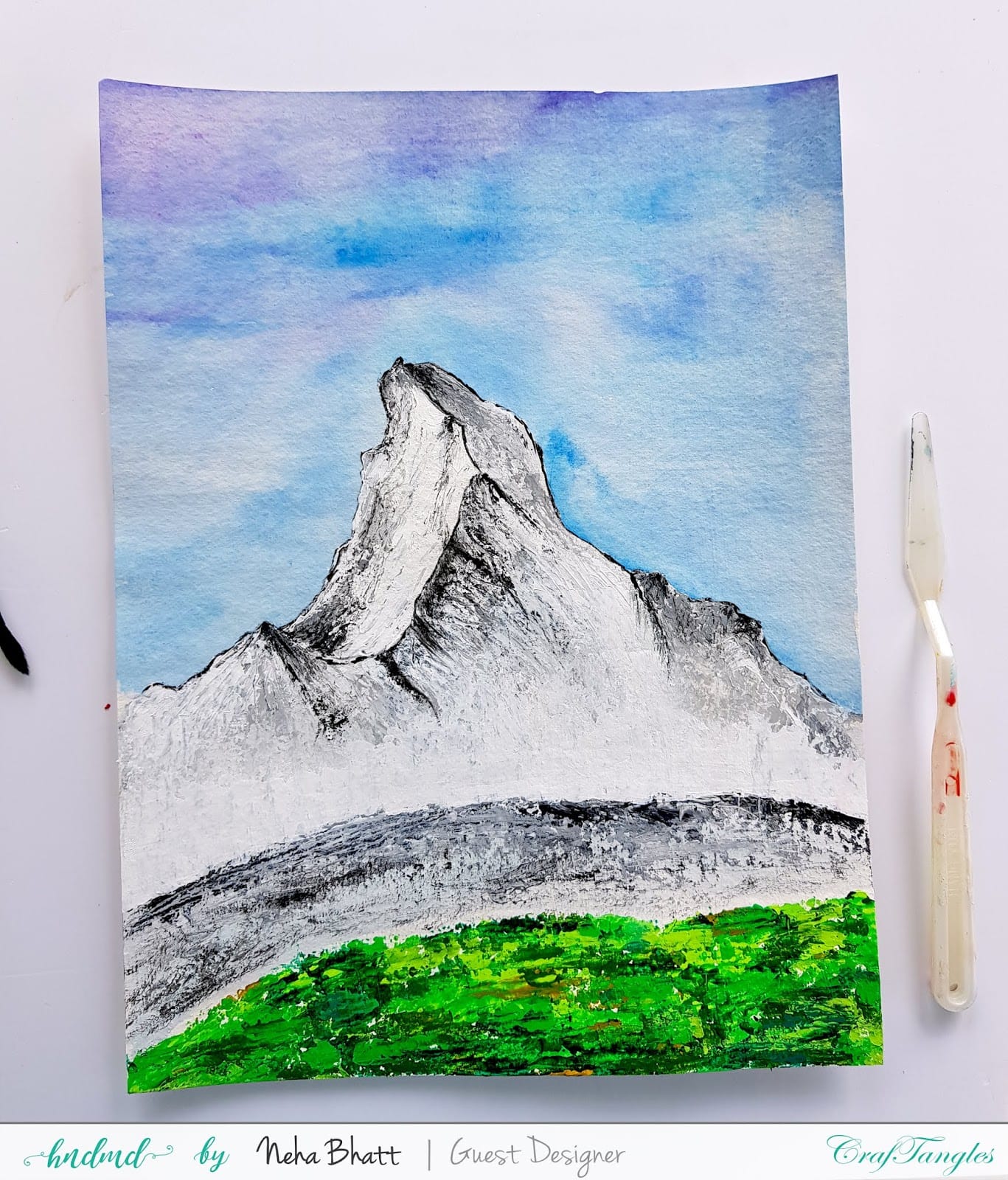 Some experiments with CrafTangles Rough watercolor paper by Neha Bhatt 9