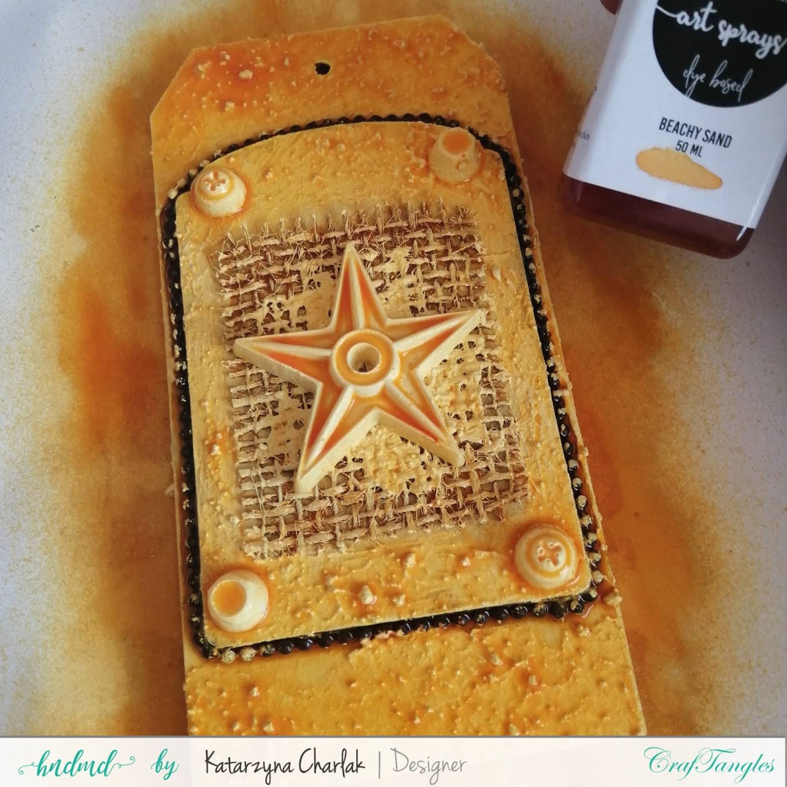 Rusty Tag- step by step tutorial by Katarzyna Charlak 5