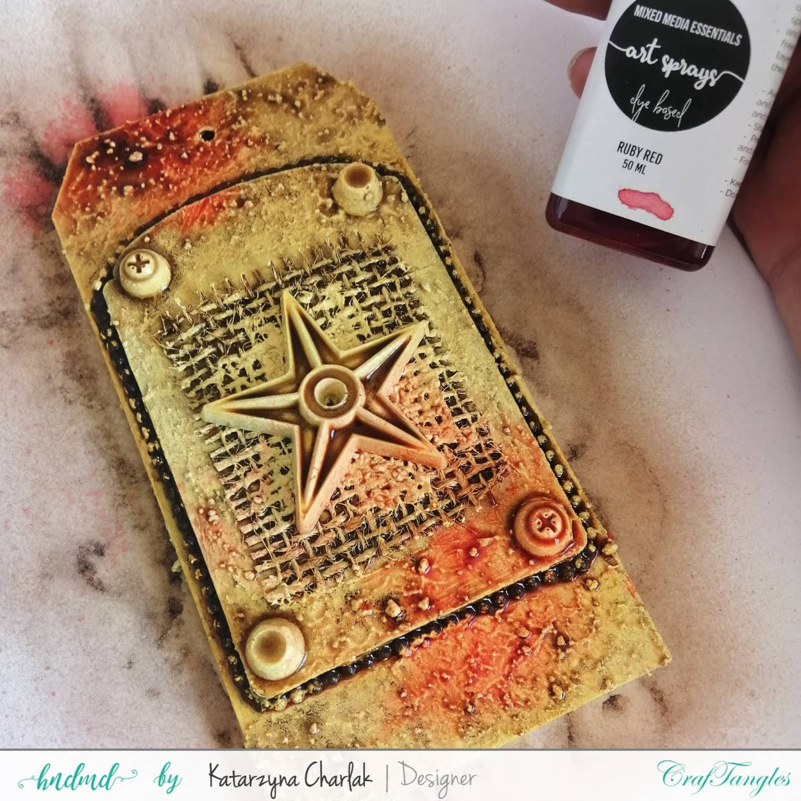 Rusty Tag- step by step tutorial by Katarzyna Charlak 7