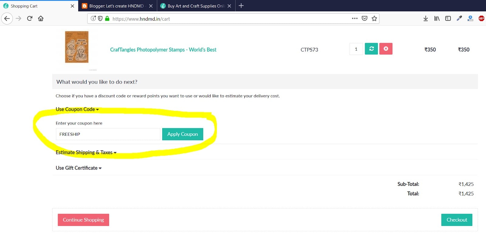 How to use coupon code during checkout at HNDMD -- Checkout tutorial for HNDMD 7