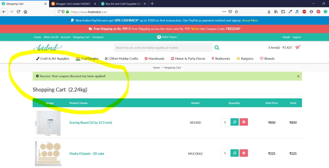How to use coupon code during checkout at HNDMD -- Checkout tutorial for HNDMD 8