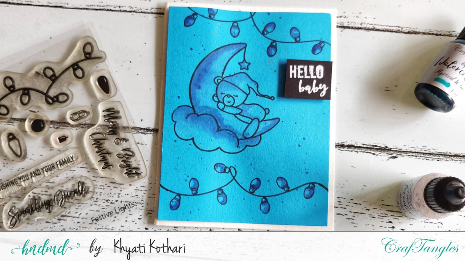 How to create Monochromatic Baby cards -- Cardmaking video tutorial 2