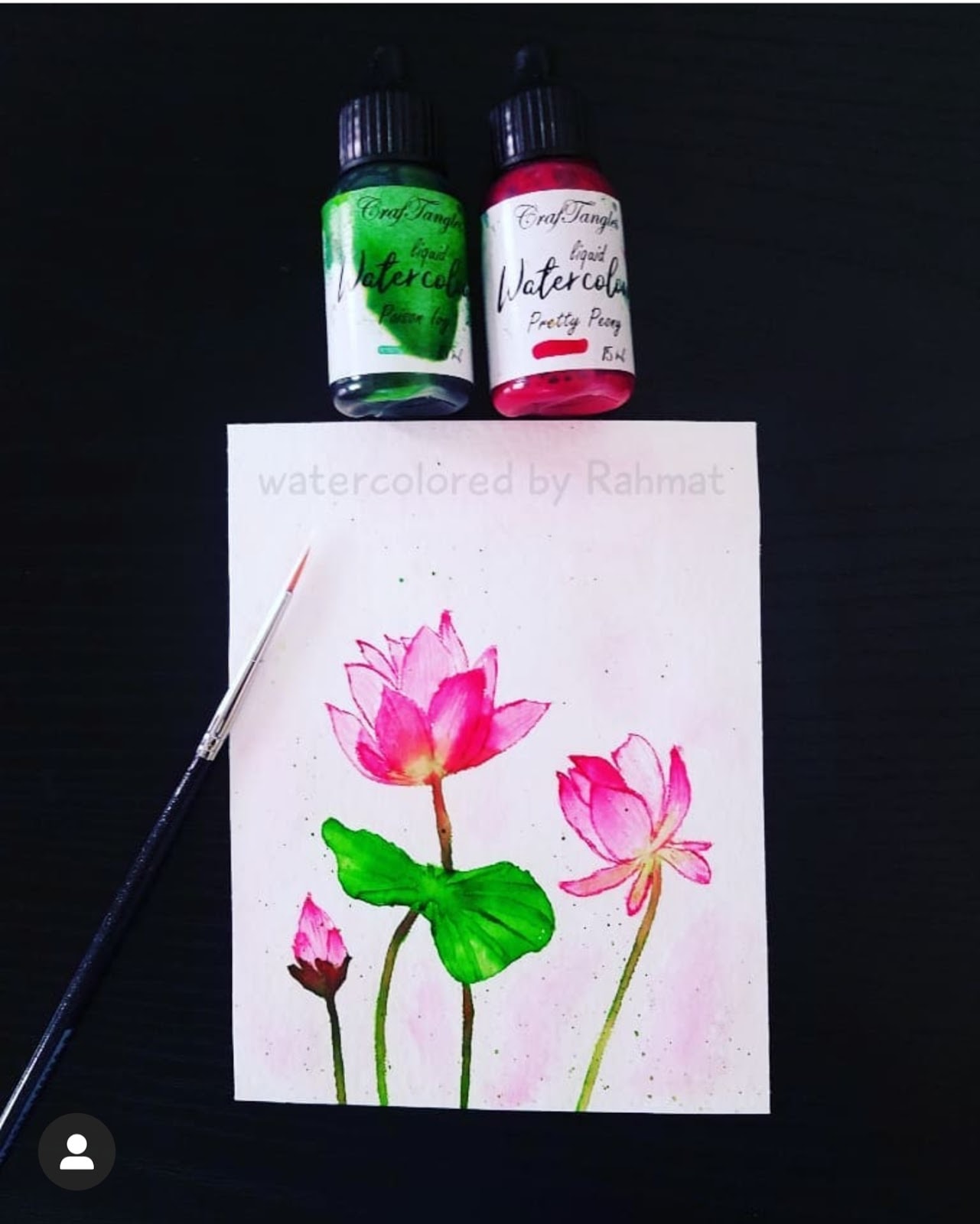 Freehand watercolord florals using Liquid watercolors 3