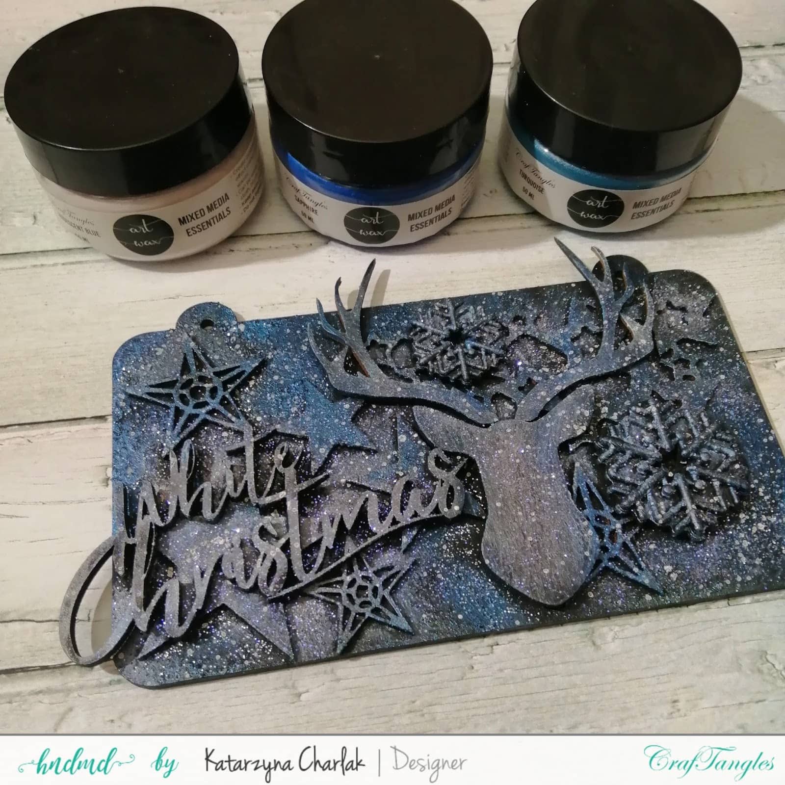 Winter pendant with deer by Katarzyna Charlak 7