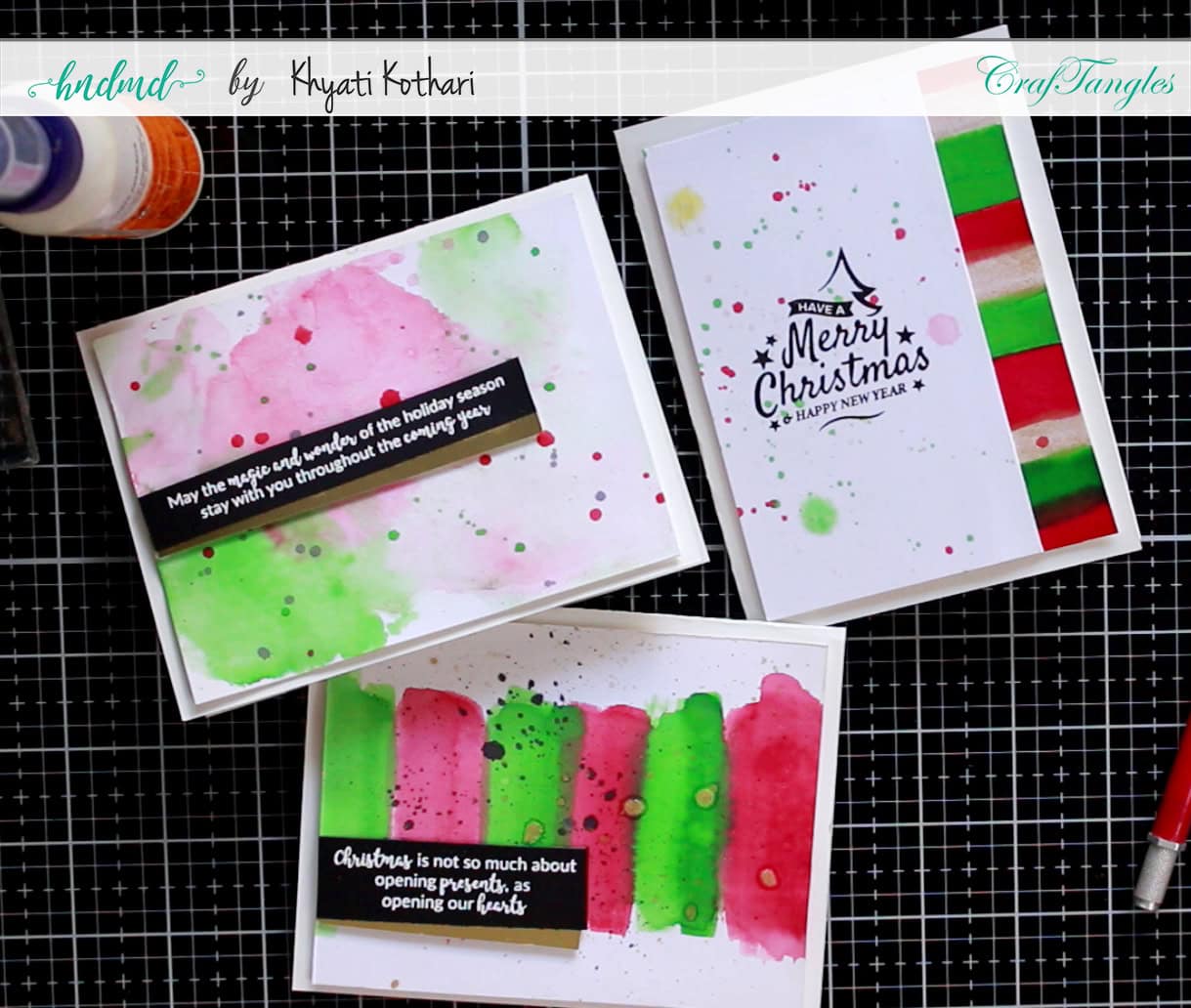 CAS Christmas cards with video tutorial - Decemeber 2019 monthly challenge inspiration 3