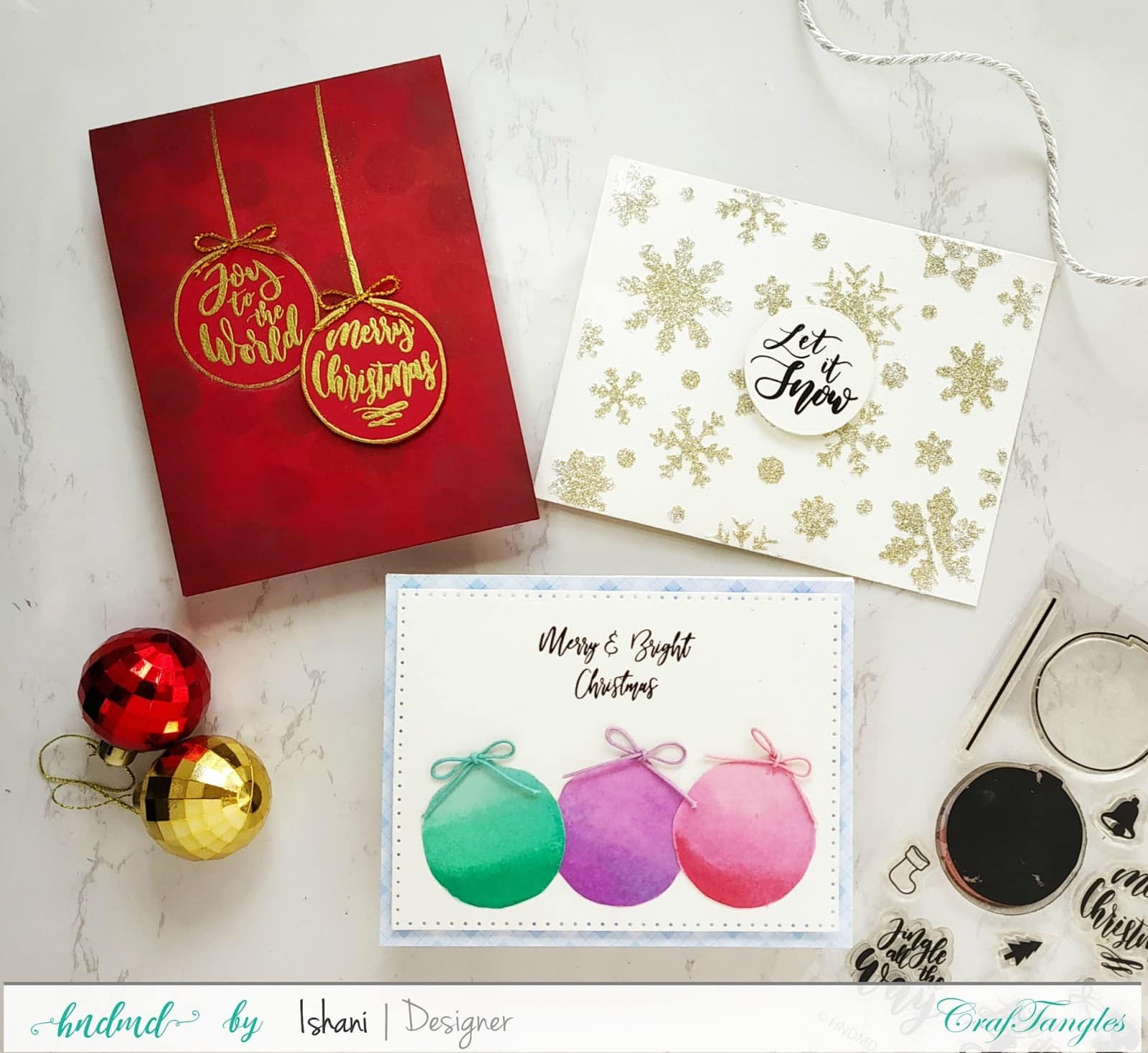 Christmas card ideas with one stamp set - Video Tutorial 4