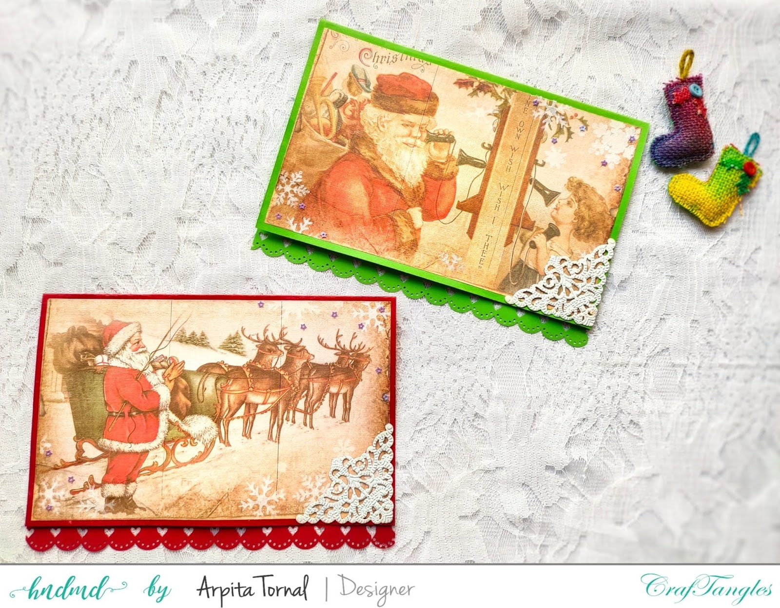 Decoupaged Christmas Cards 3
