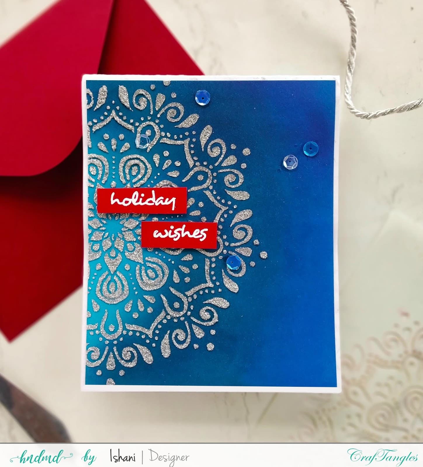 Use Non Christmas supplies for Christmas cards - Video tutorial 3
