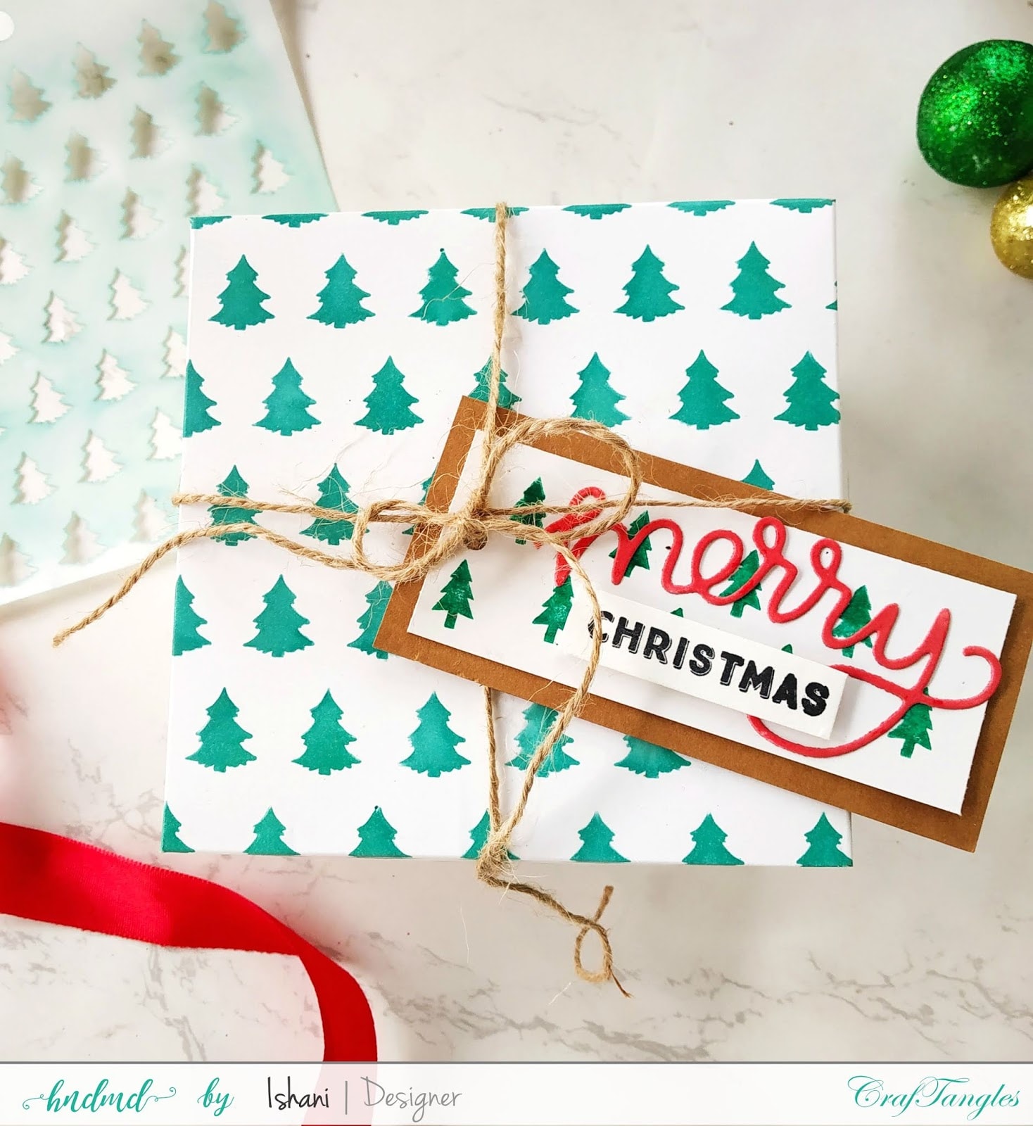 Use Non Christmas supplies for Christmas cards - Video tutorial 5
