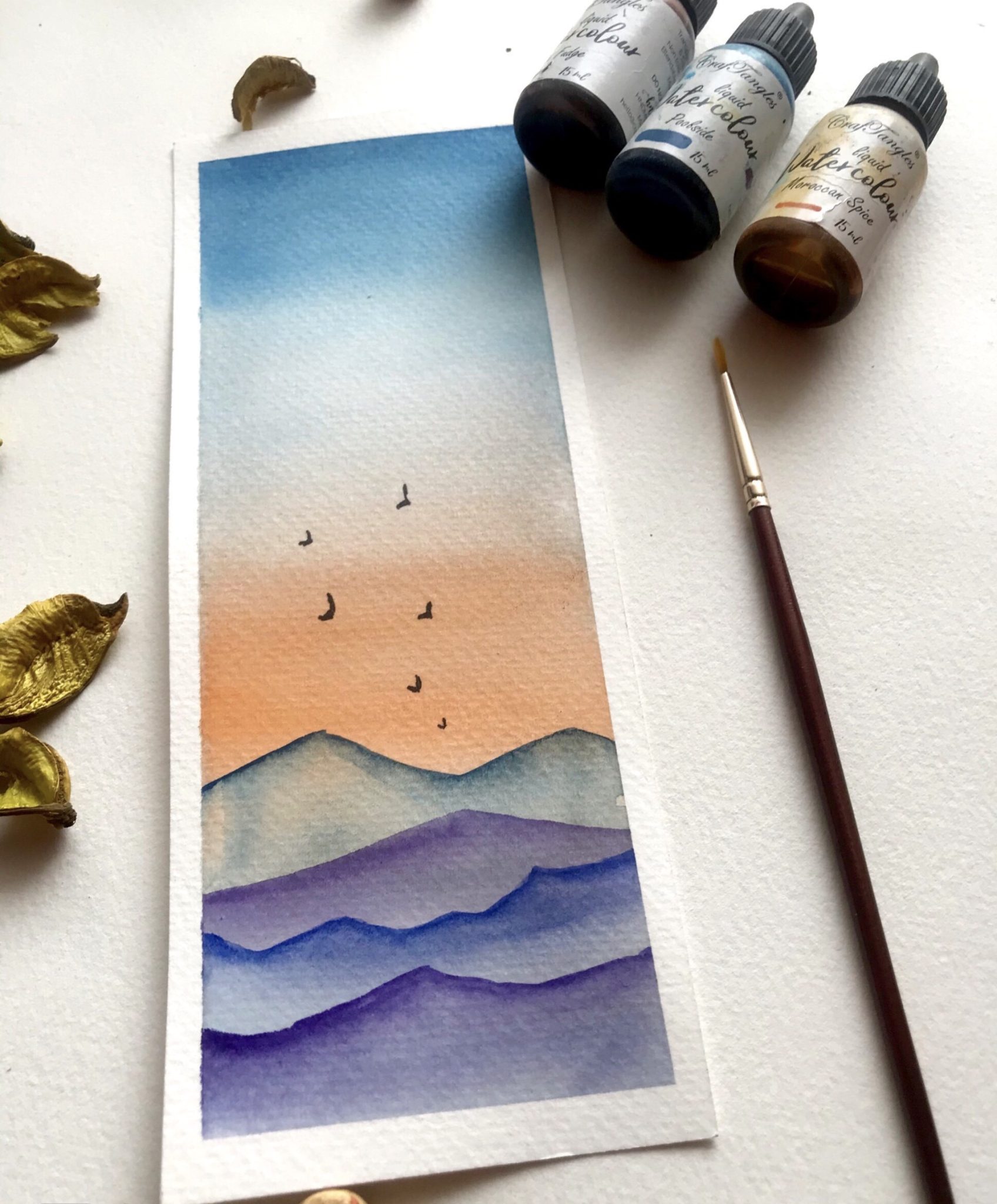 A DIY Watercolour Bookmarks tutorial 3 DIY watercolour bookmarks tutorial