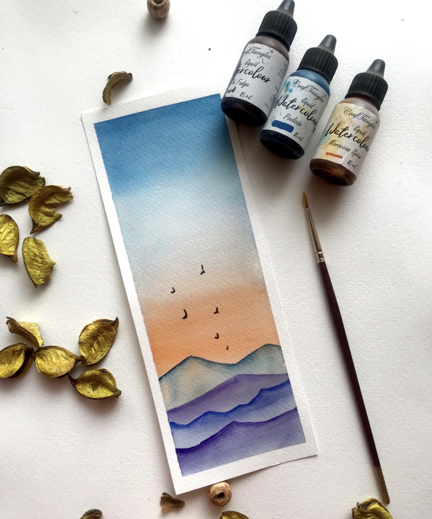 A DIY Watercolour Bookmarks tutorial 1 A DIY Watercolour Bookmarks tutorial 1