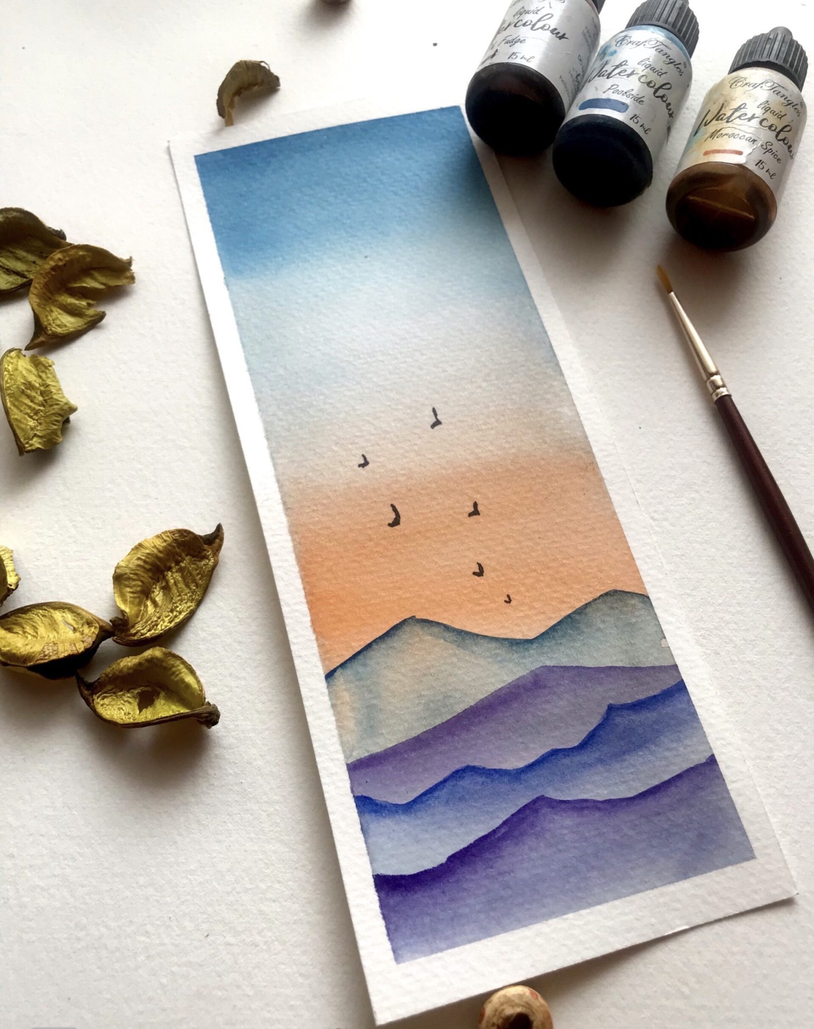 A DIY Watercolour Bookmarks tutorial 2 A DIY Watercolour Bookmarks tutorial 2