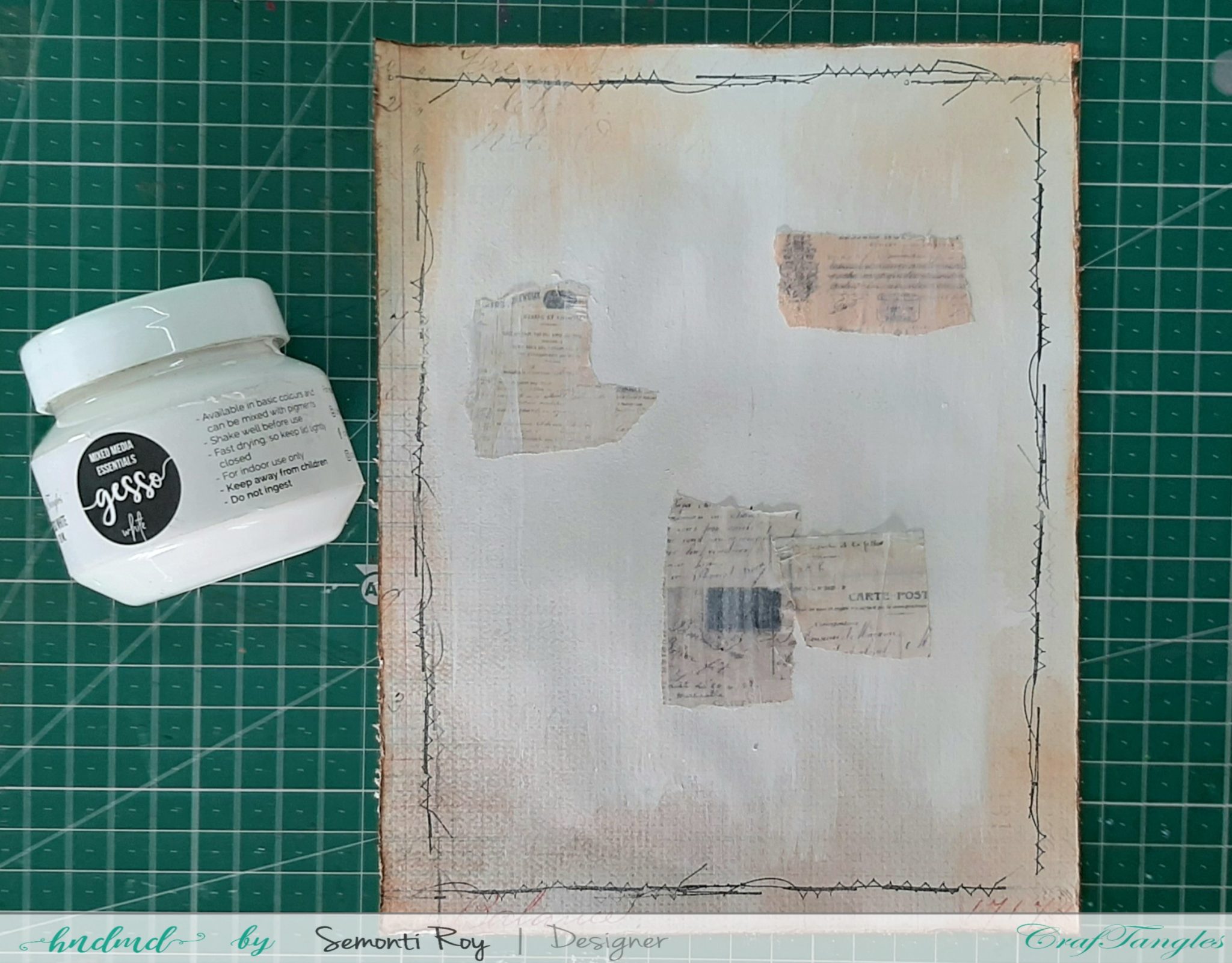 Designer Paper Gift Bag With Mixed Media Technique 4