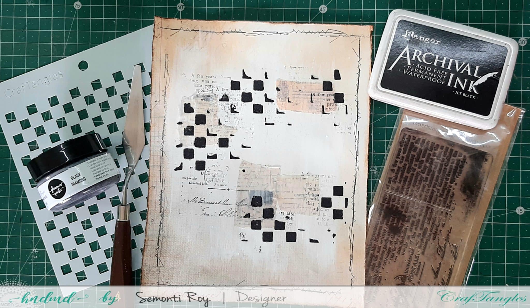 Designer Paper Gift Bag With Mixed Media Technique 5