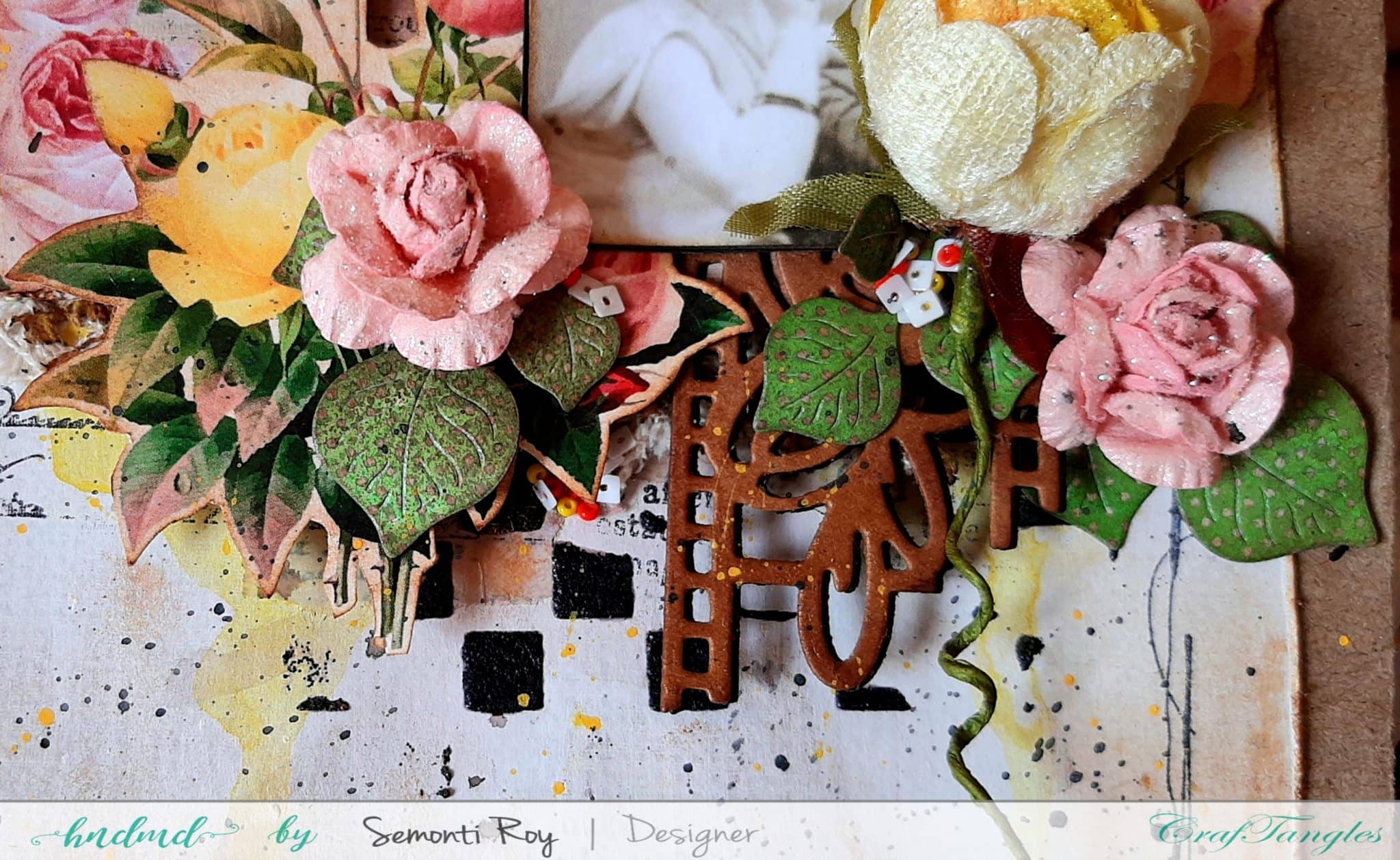 Designer Paper Gift Bag With Mixed Media Technique 16