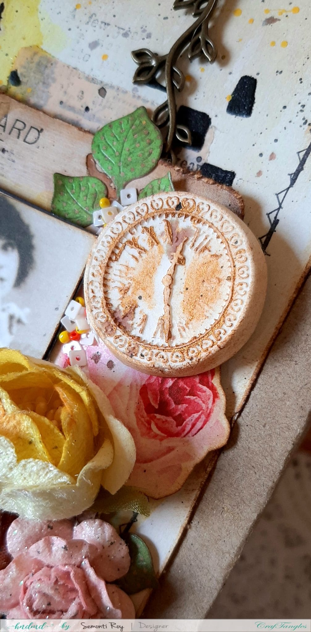 Designer Paper Gift Bag With Mixed Media Technique 15