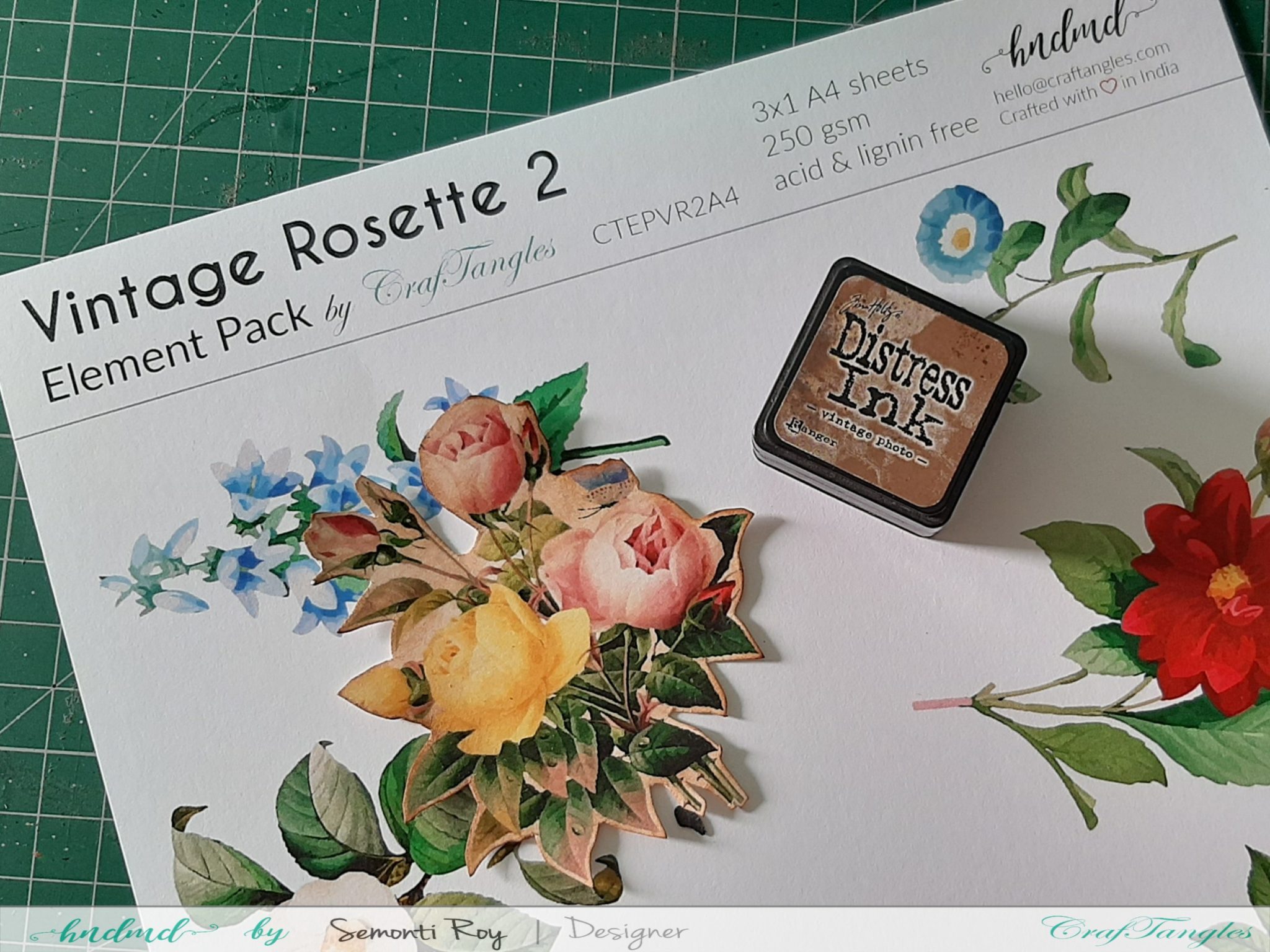 Designer Paper Gift Bag With Mixed Media Technique 7