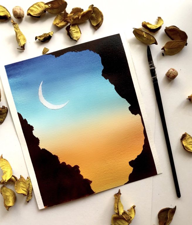 How to create watercolour sunset - beginner tutorial 1 10 minute watercolour sunset tutorial