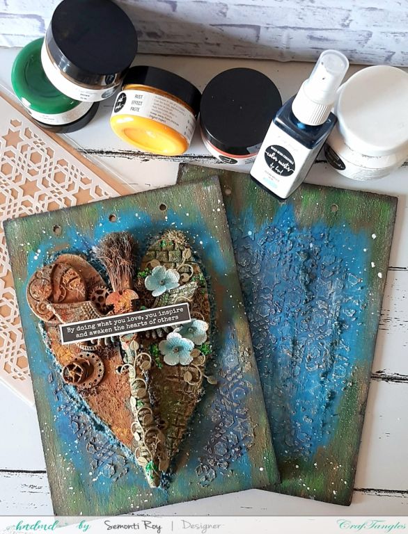 Altered Journal Cover - Mixed media technique 2 altered journal cover