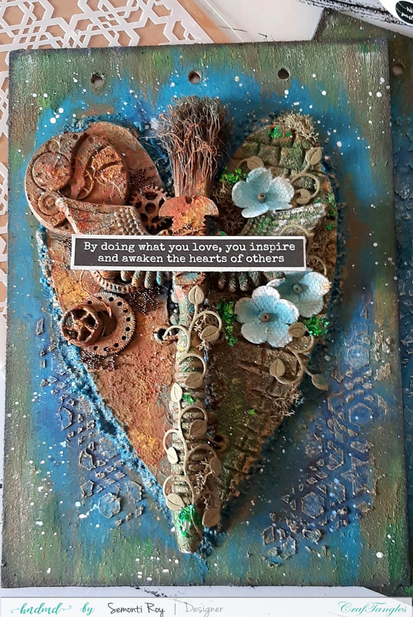 Altered Journal Cover - Mixed media technique 3 Altered Journal Cover - Mixed media technique 2