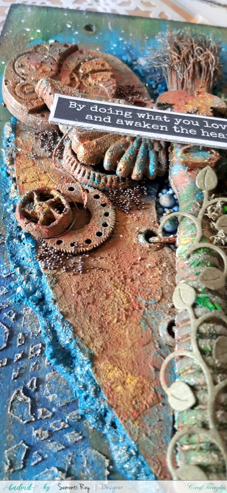 Altered Journal Cover - Mixed media technique 4 Altered Journal Cover - Mixed media technique 3