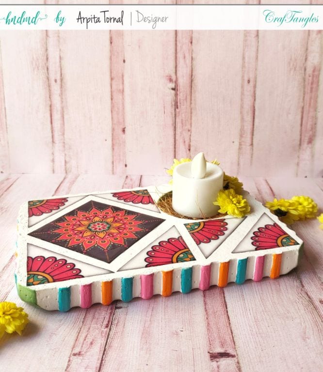 How to do Mosaic Decoupage on Tea Holder 2 How to do Mosaic Decoupage on Tea Holder 2