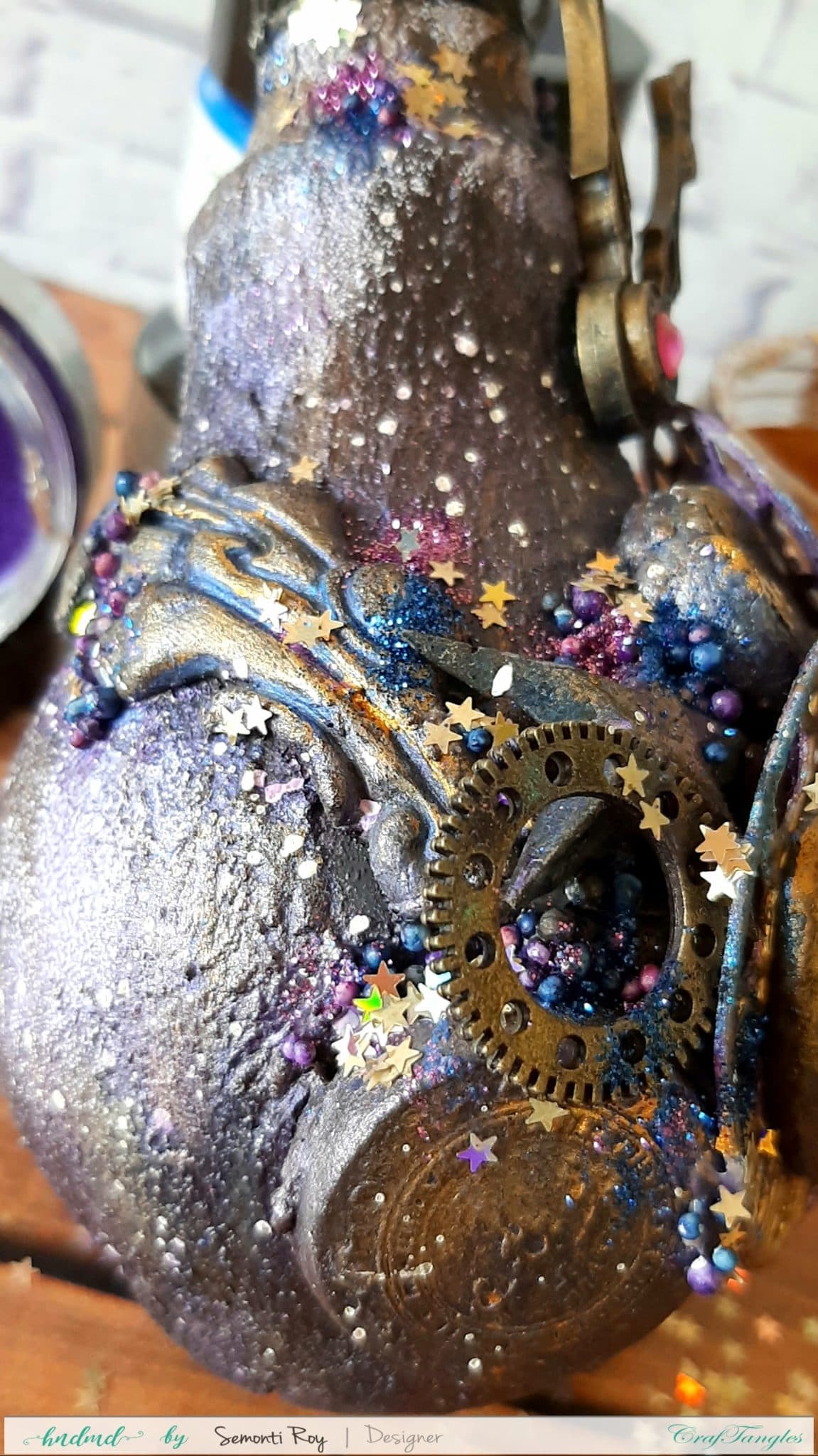 How to alter a light bulb with mixed media techniques 5