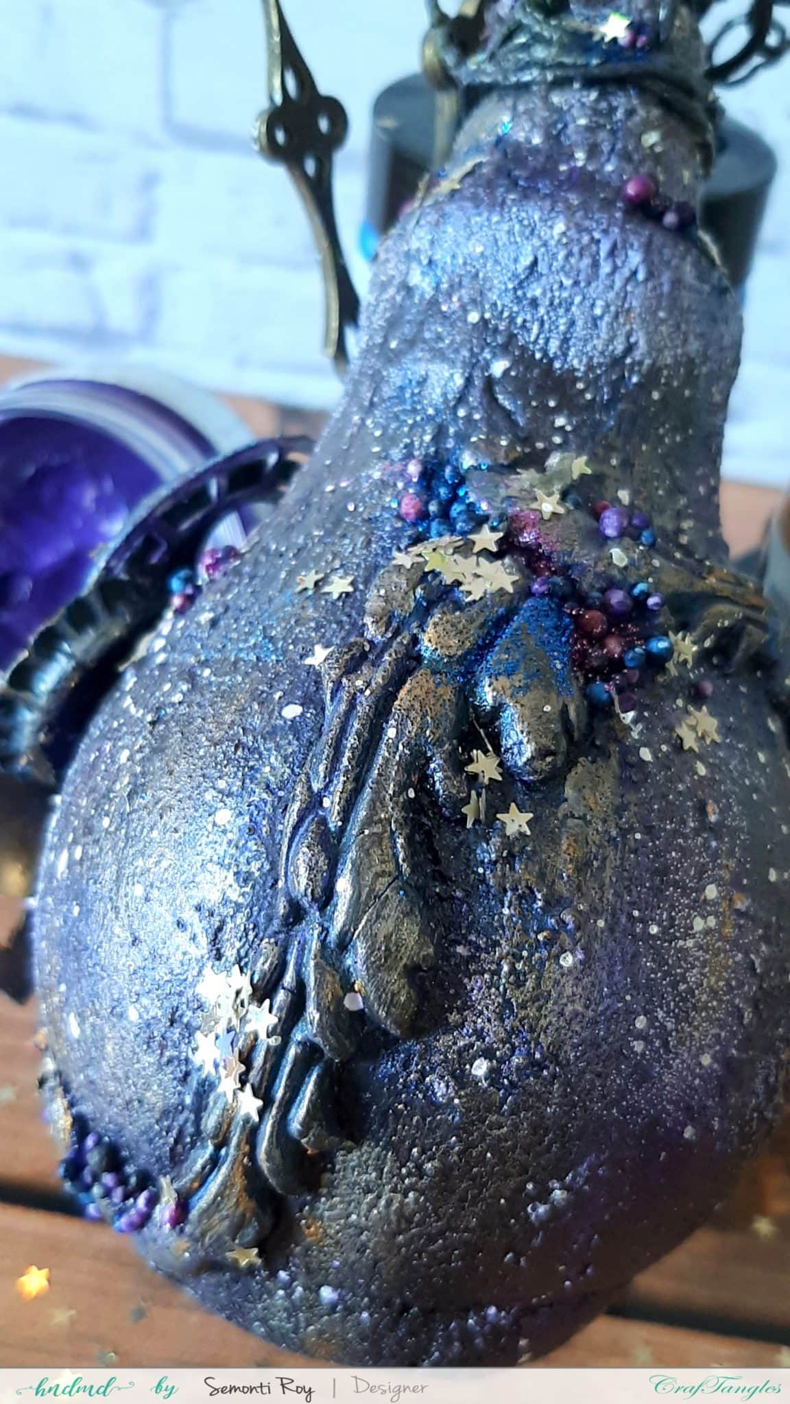 How to alter a light bulb with mixed media techniques 4
