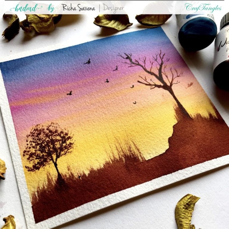 Pastel sky landscape - A watercolour tutorial 2 Pastel sky landscape - A watercolour tutorial 1