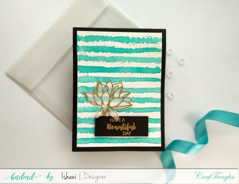 Creative stenciling techniques with watercolors - Video tutorial 3