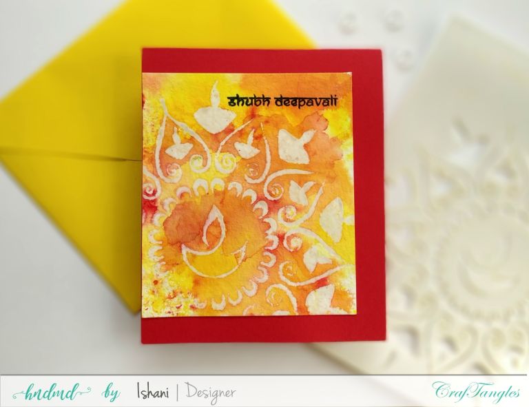 Creative stenciling techniques with watercolors - Video tutorial 2