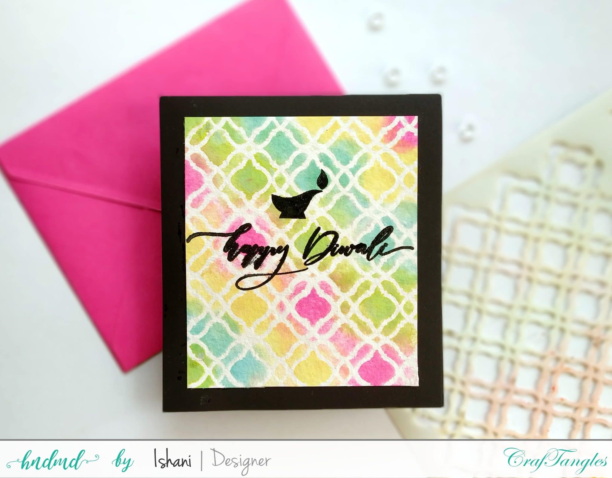 Creative stenciling techniques with watercolors - Video tutorial 1