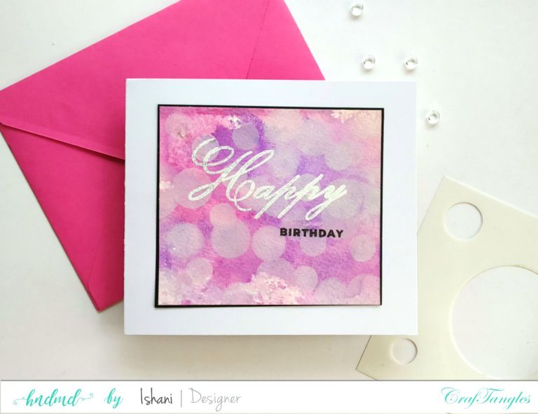 Creative stenciling techniques with watercolors - Video tutorial 4