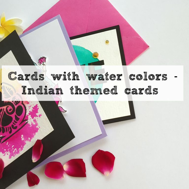 Indian themed cards - with Watercolours 1 Indian themed cards - with Watercolours 1