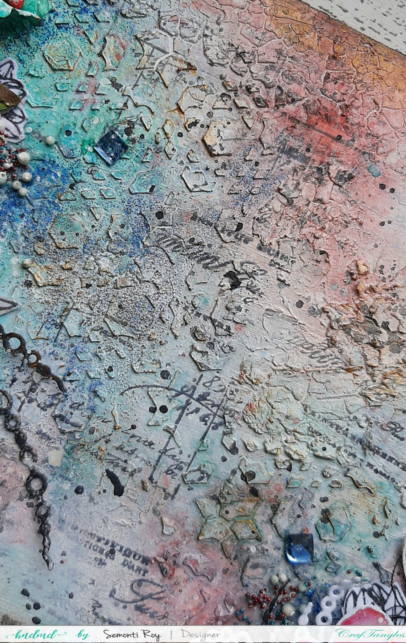 Mixed media plaque with video tutorial 3