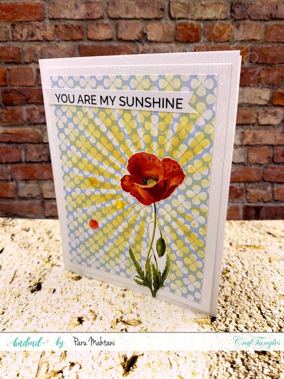 3 quick and elegant cards with Stencilling on Patterned papers. 3