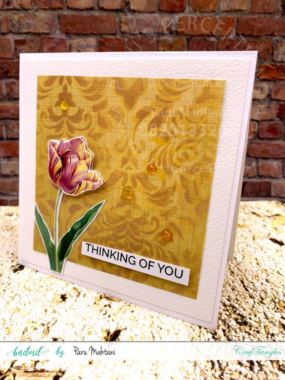 stencil and patterned paper