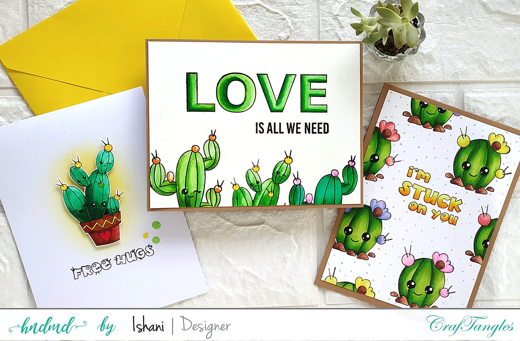 3 Cute cards with cactus for sending love 8 cute cards
