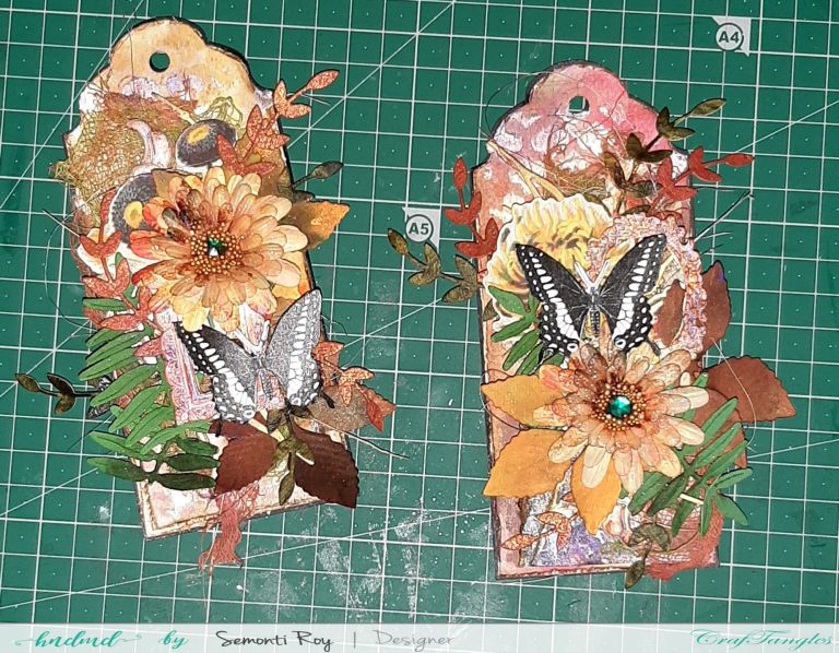 Fall theme mixed media tags 11