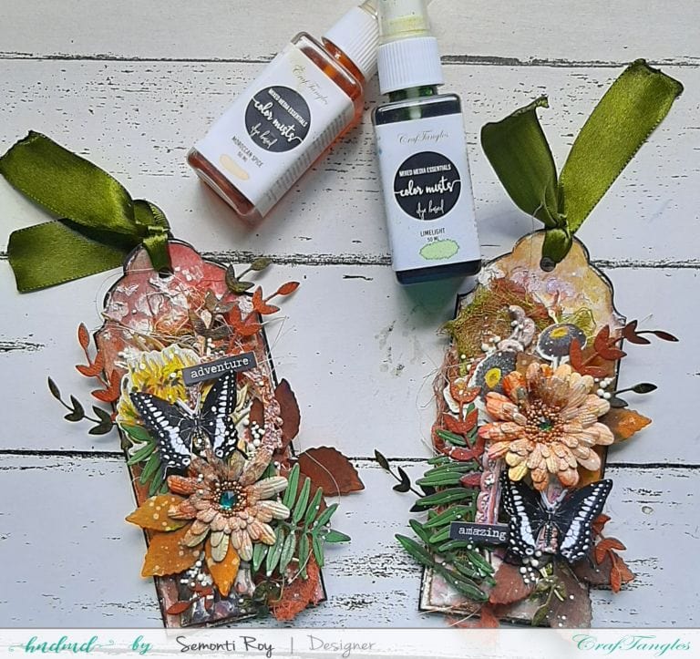 Fall theme mixed media tags 2