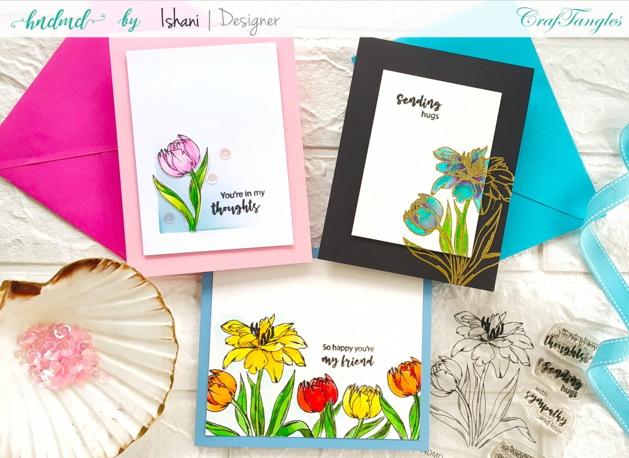3 Creative ideas for Floral cards using 1 stamp 8
