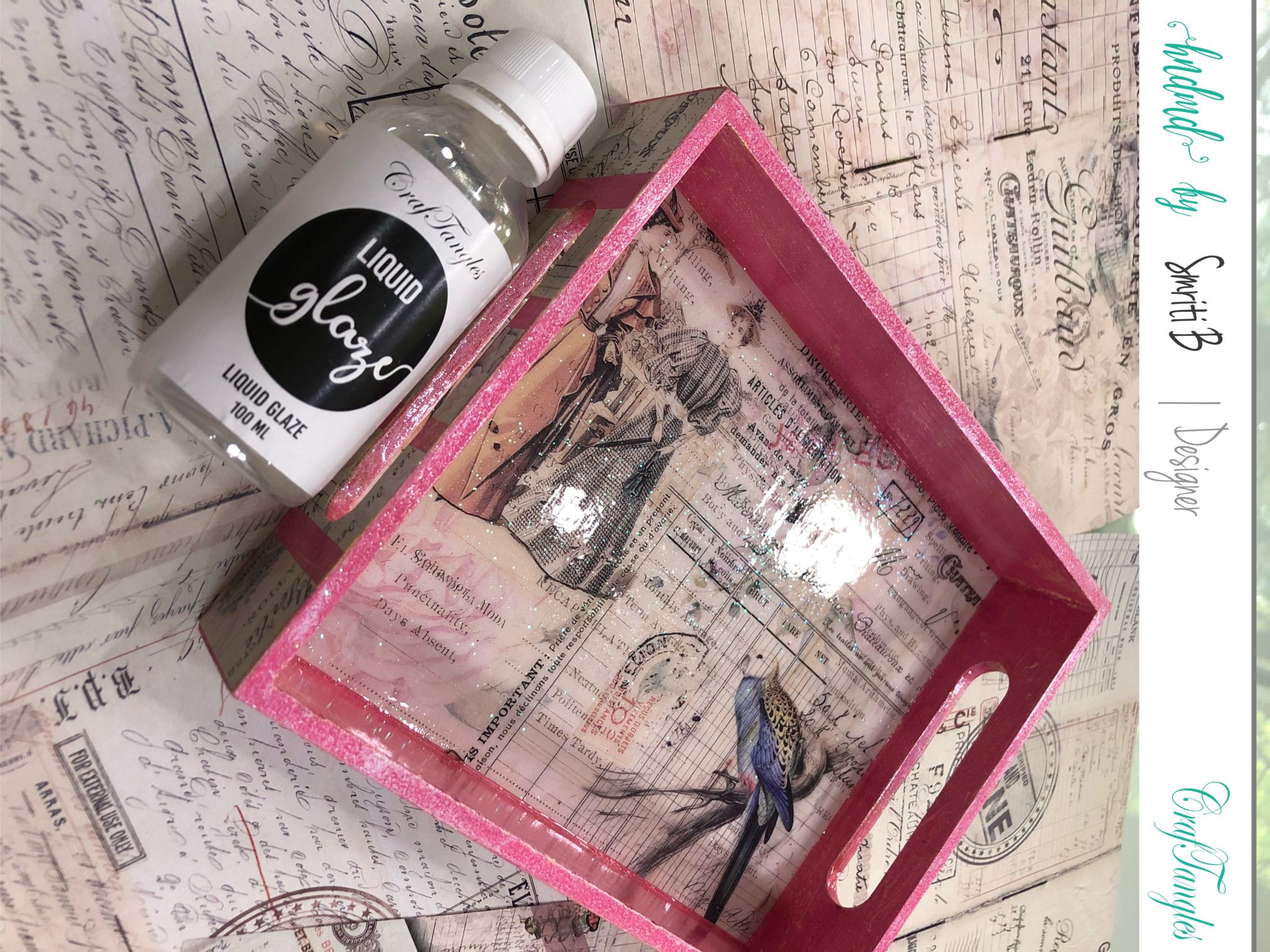 Cutest Admirable Decoupage Tray on its way 1.0 5
