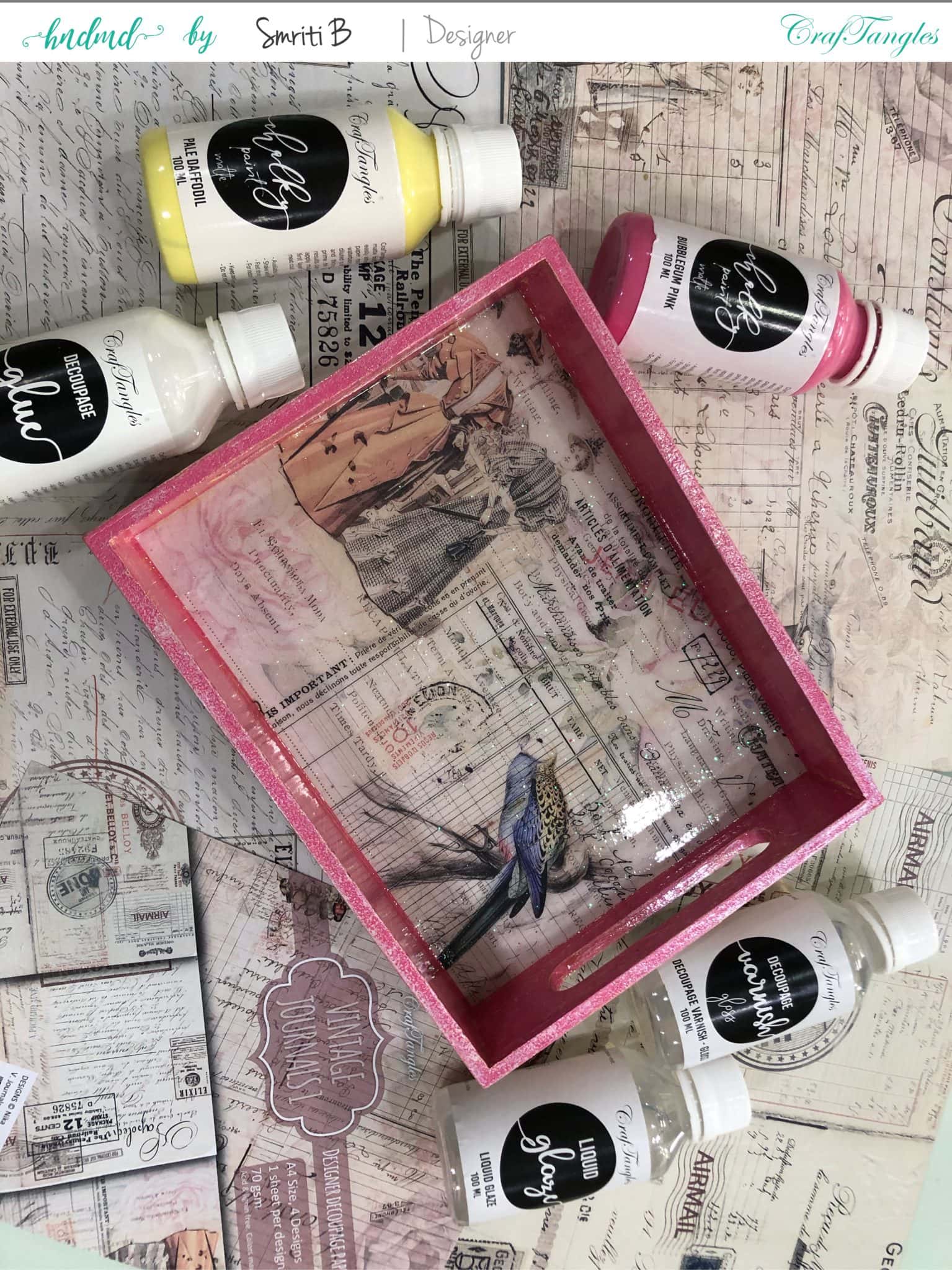 Cutest Admirable Decoupage Tray on its way 1.0 4