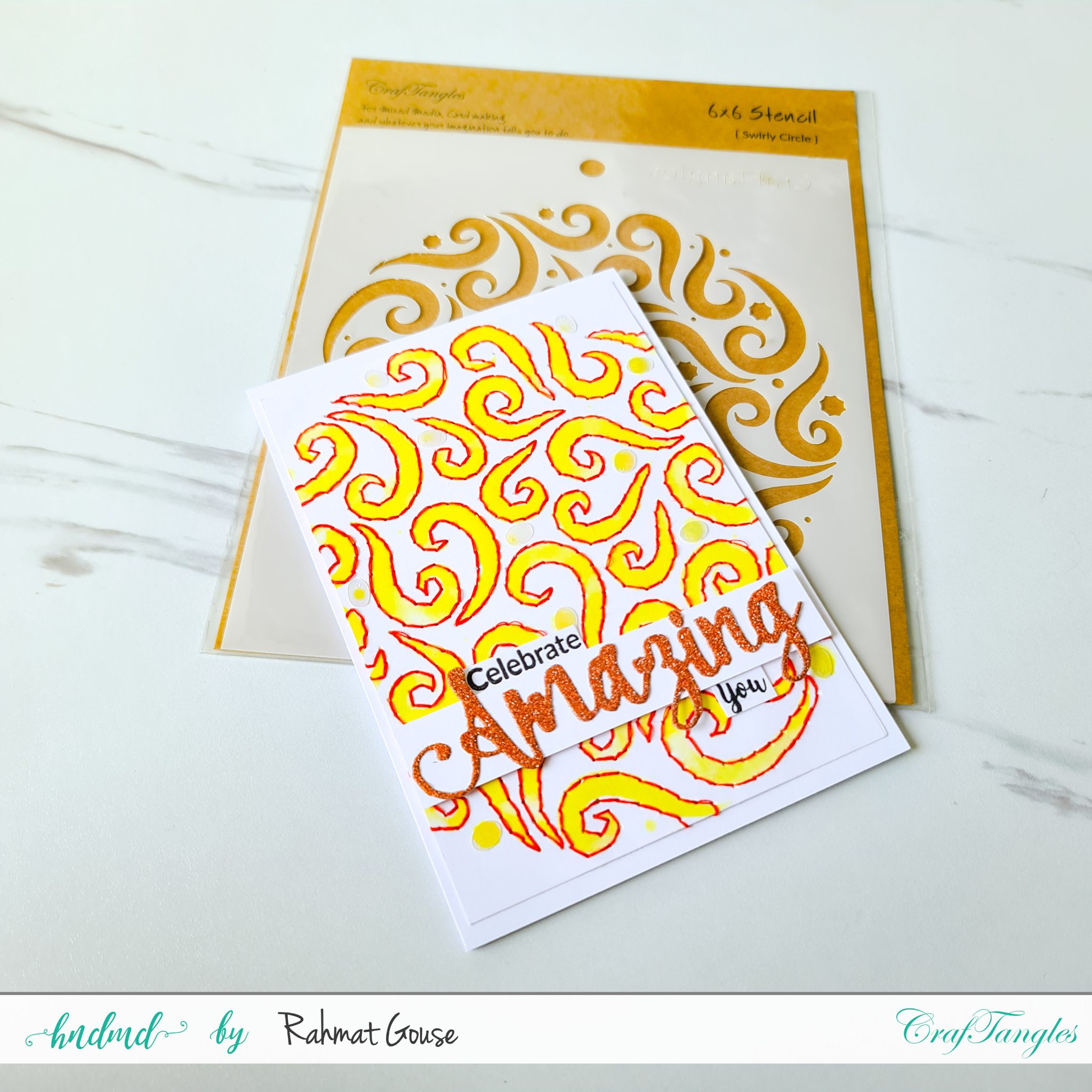 Sewing and stencil - 3 creative cards 8 card with product used
