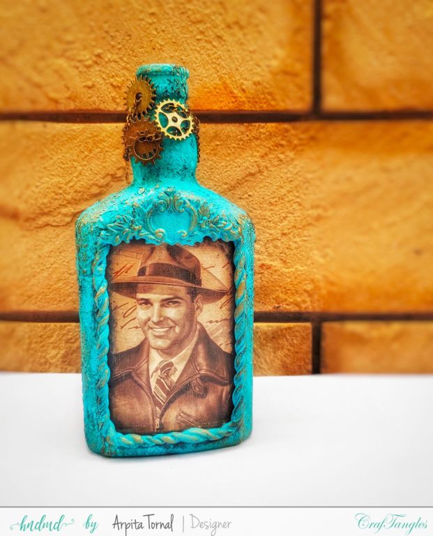 Gorgeous Vintage Decoupage Bottle 6