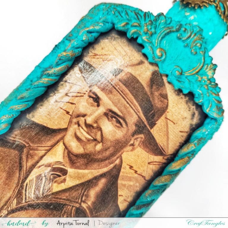 Gorgeous Vintage Decoupage Bottle 5