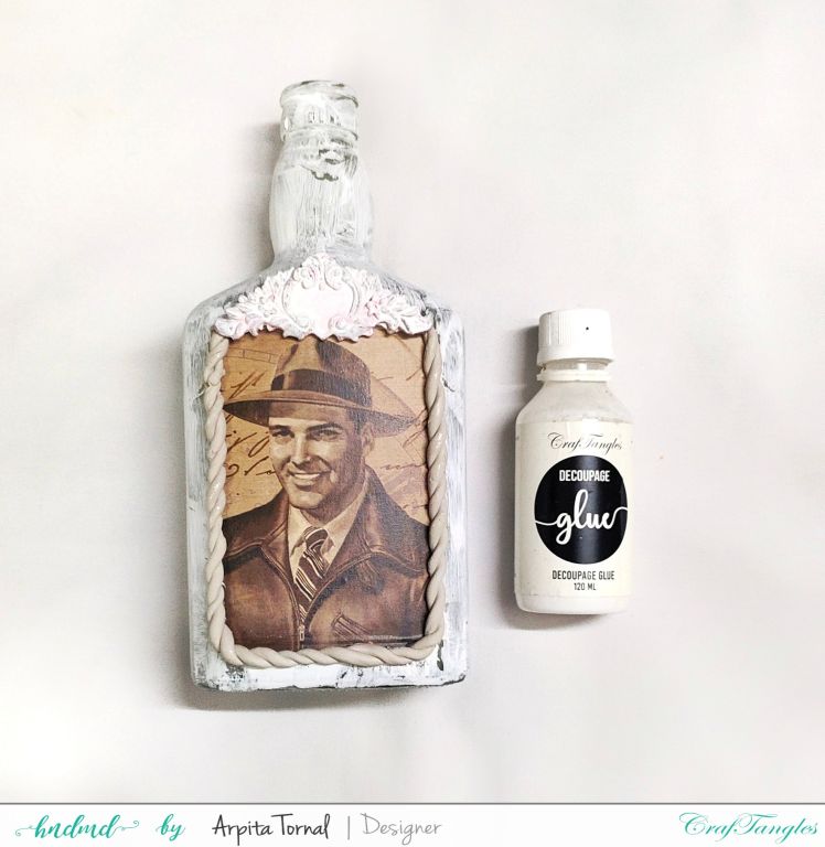 Gorgeous Vintage Decoupage Bottle 2