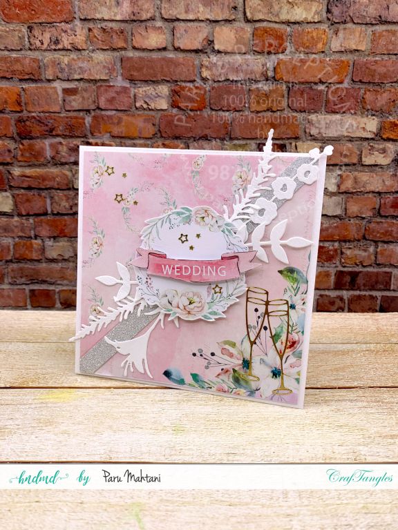 Using wedding themed papers to create beautiful cards. 3
