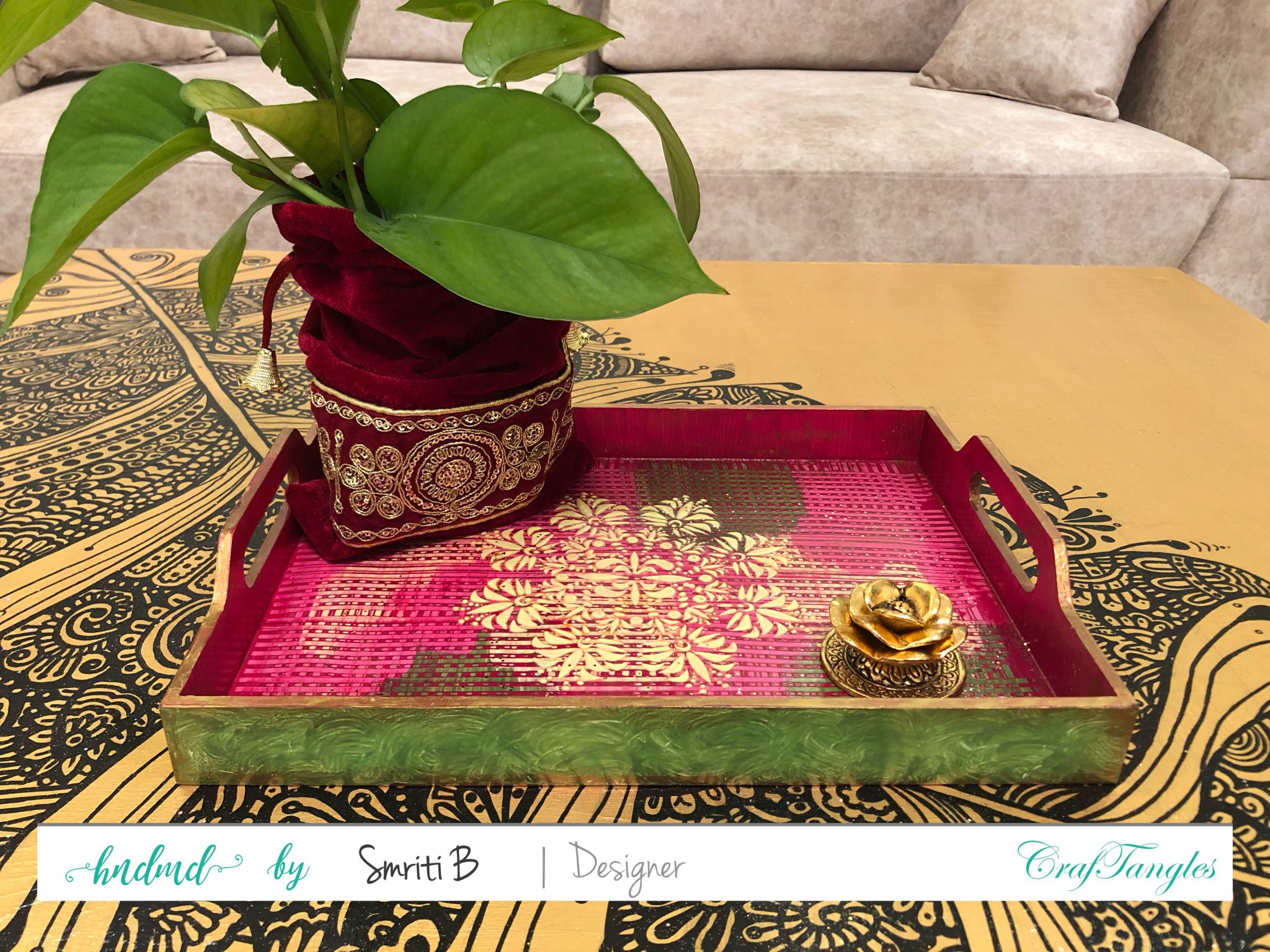Festive Decoupage Tray 3 Festive Decoupage Tray 2